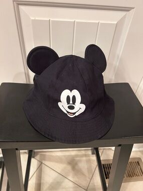 Unisex adult or child Disney Mickey Mouse Black Bucket Hat with  Ear Details